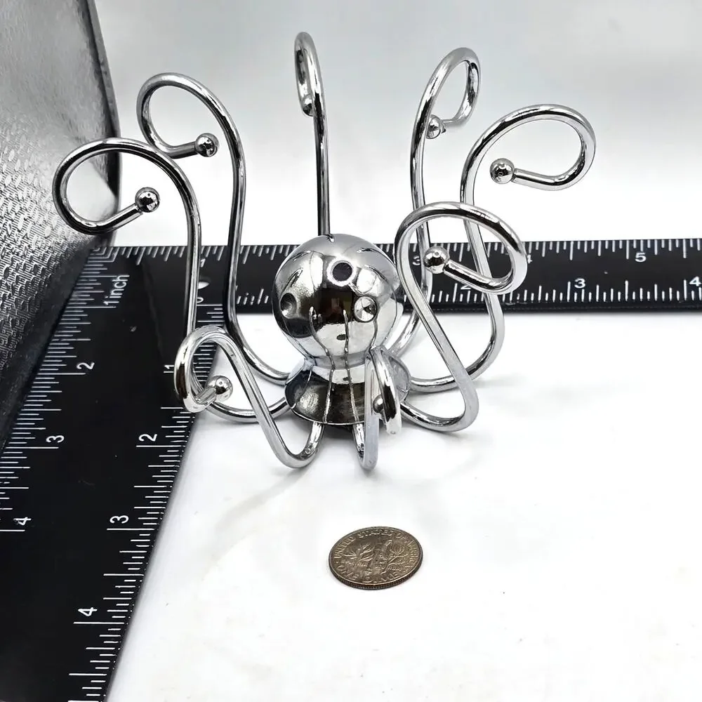 Octopus Ring Holder Umbra Metal Ring Display Mirror Silver Tone 2.5